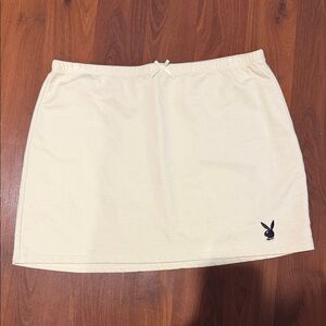 PLAYBOY Off-White Mini Skirt